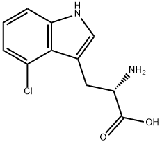 (S)-2-AMINO-3-(4-CHLORO-1H-INDOL-3-YL)-PROPIONIC ACID Struktur