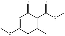 4-Methoxy-6-methyl-2-oxo-3-cyclohexene-1-carboxylic acid methyl ester Structure