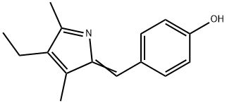 Phenol, 4-[(4-ethyl-3,5-dimethyl-2H-pyrrol-2-ylidene)methyl]- (9CI) 化学構造式