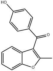 3-(4-HYDROXYBENZOYL)-2-METHYL-BENZOFURAN 化学構造式