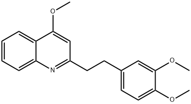 2-(3,4-二甲氧苯乙基)-4-甲氧喹啉,525-68-8,结构式
