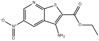 3-Amino-5-nitrothieno[2,3-b]pyridine-2-carboxylic acid ethyl ester Structure