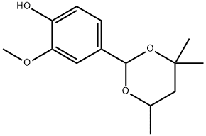 2-methoxy-4-(4,4,6-trimethyl-1,3-dioxan-2-yl)phenol,52514-66-6,结构式