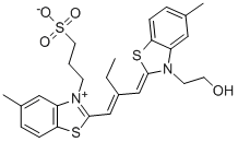 5,5'-DIMETHYL-9-ETHYL-3-(2-HYDROXY-ETHYL)-3'-(3-SULFOPROPYL)THIACARBOCYANINE BETAINE|5,5'-二甲基-9-乙基-3-(2-羟基乙基)-3'-(3-磺基丙基)硫碳菁甜菜碱