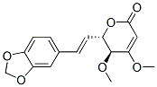 (5S)-6α-[(E)-2-(1,3-ベンゾジオキソール-5-イル)エテニル]-5,6-ジヒドロ-4,5β-ジメトキシ-2H-ピラン-2-オン 化学構造式