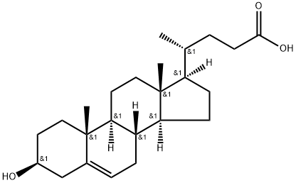 3β-ヒドロキシ-Δ5-コレン酸 化学構造式