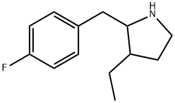 Pyrrolidine, 3-ethyl-2-[(4-fluorophenyl)methyl]- (9CI) 结构式
