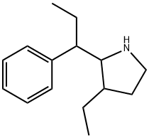 Pyrrolidine, 3-ethyl-2-(1-phenylpropyl)- (9CI) 结构式