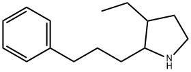 Pyrrolidine, 3-ethyl-2-(3-phenylpropyl)- (9CI) Structure