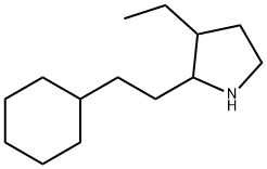 Pyrrolidine, 2-(2-cyclohexylethyl)-3-ethyl- (9CI) Structure
