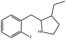 Pyrrolidine, 3-ethyl-2-[(2-fluorophenyl)methyl]- (9CI) 化学構造式