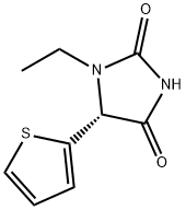 2,4-Imidazolidinedione,1-ethyl-5-(2-thienyl)-,(5R)-(9CI) 化学構造式