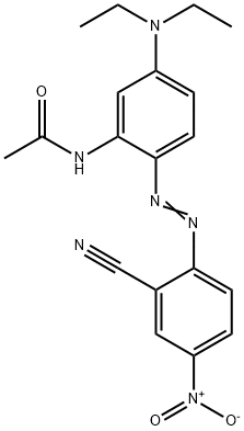 N-[2-[2-氰基-4-硝基苯基)偶氮]-5-(二乙氨基)苯基]乙酰胺 结构式