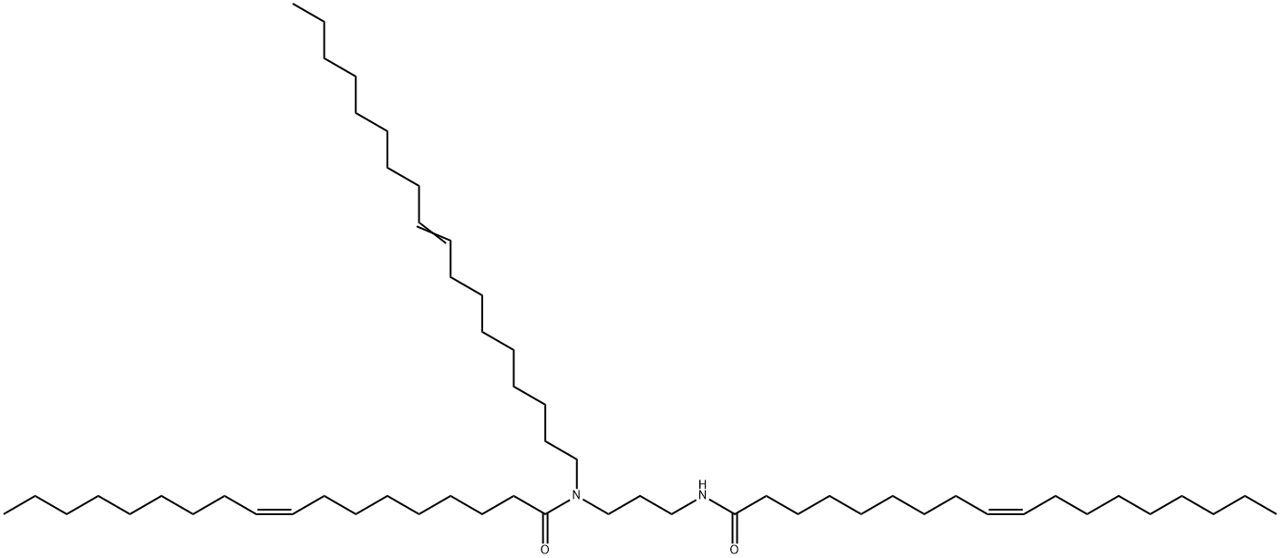 (Z,Z,Z)-N-9-octadecenyl-N-[3-[(1-oxo-9-octadecenyl)amino]propyl]-9-octadecenamide Structure