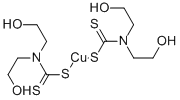 BIS(2-HYDROXYETHYL)DITHIOCARBAMIC ACID COPPER SALT Struktur