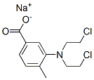 3-[ビス(2-クロロエチル)アミノ]-p-トルイル酸ナトリウム 化学構造式
