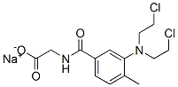 N-[3-Bis(2-chloroethyl)amino-4-methylbenzoyl]glycine sodium salt,52616-26-9,结构式