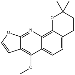 3,4-Dihydro-7-methoxy-2,2-dimethyl-2H-furo[2,3-b]pyrano[3,2-h]quinoline Structure