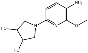 3,4-Pyrrolidinediol, 1-(5-amino-6-methoxy-2-pyridinyl)- (9CI) 化学構造式