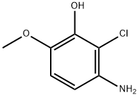 Phenol,  3-amino-2-chloro-6-methoxy- 化学構造式
