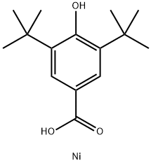 ビス[3,5-ビス(1,1-ジメチルエチル)-4-ヒドロキシ安息香酸]ニッケル(II) 化学構造式