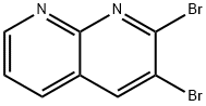 2,3-ジブロモ-1,8-ナフチリジン 化学構造式