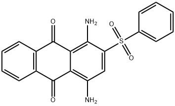 1,4-ジアミノ-2-(フェニルスルホニル)-9,10-アントラセンジオン 化学構造式