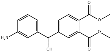 dimethyl 4-[(3-aminophenyl)hydroxymethyl]phthalate Structure