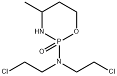 2-[ビス(2-クロロエチル)アミノ]-4-メチルテトラヒドロ-2H-1,3,2-オキサザホスホリン2-オキシド 化学構造式