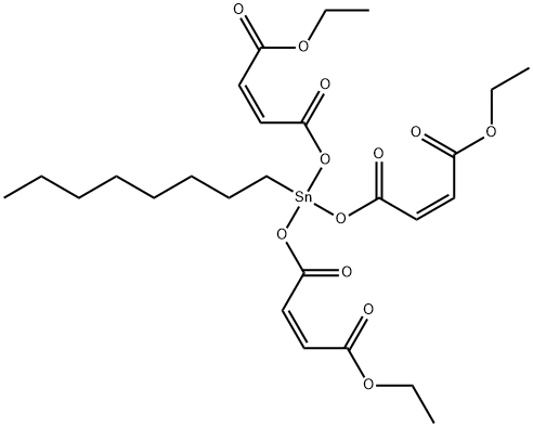 ethyl (Z,Z,Z)-9-[(4-ethoxy-1,4-dioxobut-2-enyl)oxy]-9-octyl-4,7,11-trioxo-3,8,10-trioxa-9-stannatetradeca-5,12-dien-14-oate,52671-36-0,结构式
