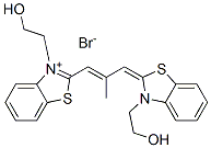 3-(2-hydroxyethyl)-2-[3-[3-(2-hydroxyethyl)-3H-benzothiazol-2-ylidene]-2-methylprop-1-enyl]benzothiazolium bromide,52686-09-6,结构式