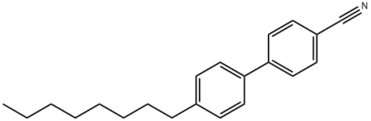 4-シアノ-4'-オクチルビフェニル 化学構造式
