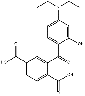 2-[4-(Diethylamino)-2-hydroxybenzoyl]-1,4-benzenedicarboxylic acid,52716-31-1,结构式