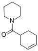 1-(3-シクロヘキセン-1-イルカルボニル)ピペリジン 化学構造式