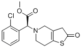 (AS)-A-(2-CHLOROPHENYL)-2,3,6,7-TETRAHYDRO-2-OXO-THIENO[3,2-C]PYRIDINE-5(4H)-ACETIC ACID METHYL ESTER 化学構造式