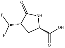 L-Proline, 4-(difluoromethyl)-5-oxo-, (4S)- (9CI),527705-01-7,结构式