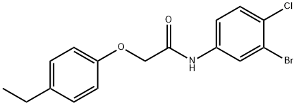 527746-29-8 N-(3-ブロモ-4-クロロフェニル)-2-(4-エチルフェノキシ)アセトアミド