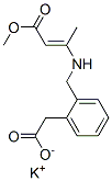 potassium [2-[[(3-methoxy-1-methyl-3-oxoprop-1-enyl)amino]methyl]phenyl]acetate Structure