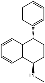 (1R)-N-メチル-4β-フェニル-1,2,3,4-テトラヒドロ-1α-ナフタレンアミン 化学構造式