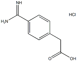 (4-CARBAMIMIDOYL-PHENYL)-ACETIC ACID HYDROCHLORIDE Structure