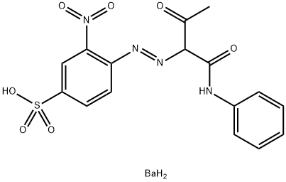 barium bis[3-nitro-4-[[1-(phenylcarbamoyl)acetonyl]azo]benzenesulphonate] Structure