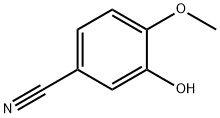 3‐ヒドロキシ‐4‐メトキシベンゾニトリル 化学構造式