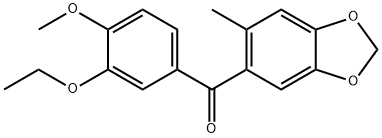 3-Ethoxy-4-methoxyphenyl(6-methyl-1,3-benzodioxol-5-yl) ketone Structure