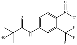 2-ヒドロキシ-2-メチル-N-(4-ニトロ-3-トリフルオロメチルフェニル)プロピオンアミド 化学構造式