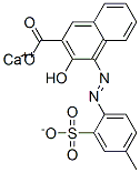 calcium 3-hydroxy-4-[(4-methyl-2-sulphonatophenyl)azo]-2-naphthoate 化学構造式