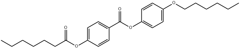 p-(Heptanoyloxy)benzoic acid p-(hexyloxy)phenyl ester Structure