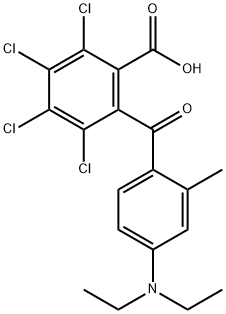 2,3,4,5-tetrachloro-6-[4-(diethylamino)-2-methylbenzoyl]benzoic acid Struktur