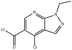 4-chloro-1-ethyl-1H-pyrazolo[3,4-b]pyridine-5-carbonyl chloride|4-氯-1-乙基-1H-吡唑并[3,4-B]吡啶-5-甲酰氯