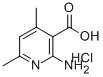 2-アミノ-4,6-ジメチル-3-ピリジンカルボン酸塩酸塩 化学構造式