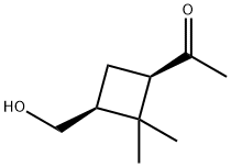 Ethanone, 1-[(1R,3S)-3-(hydroxymethyl)-2,2-dimethylcyclobutyl]- (9CI) Struktur